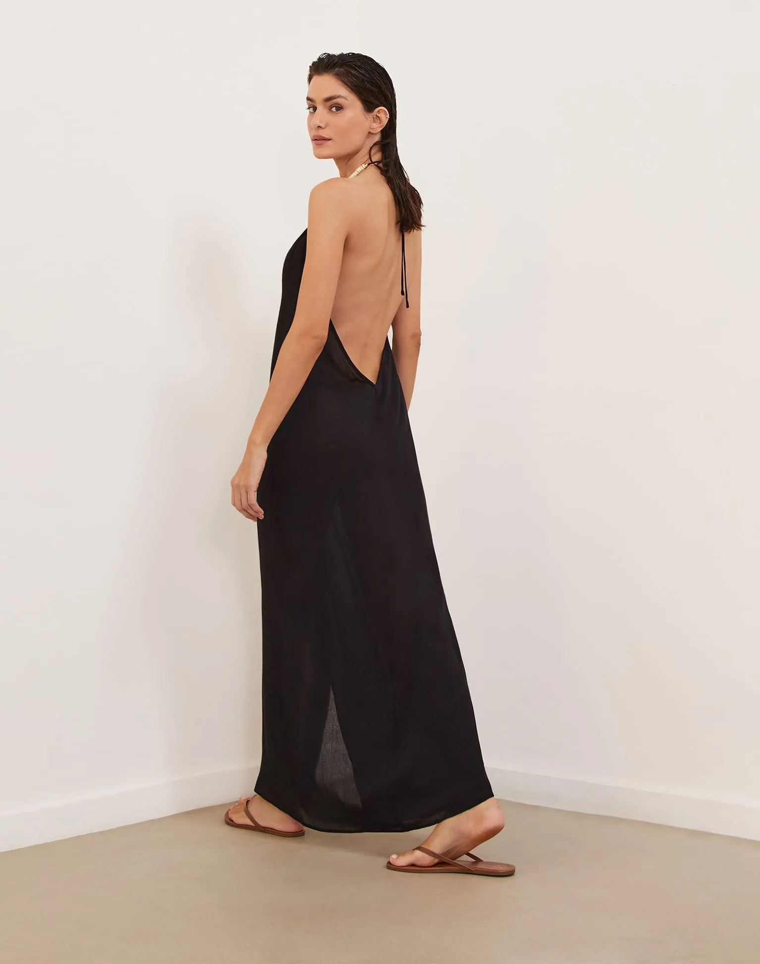 Cloe Long Cover Up - Black