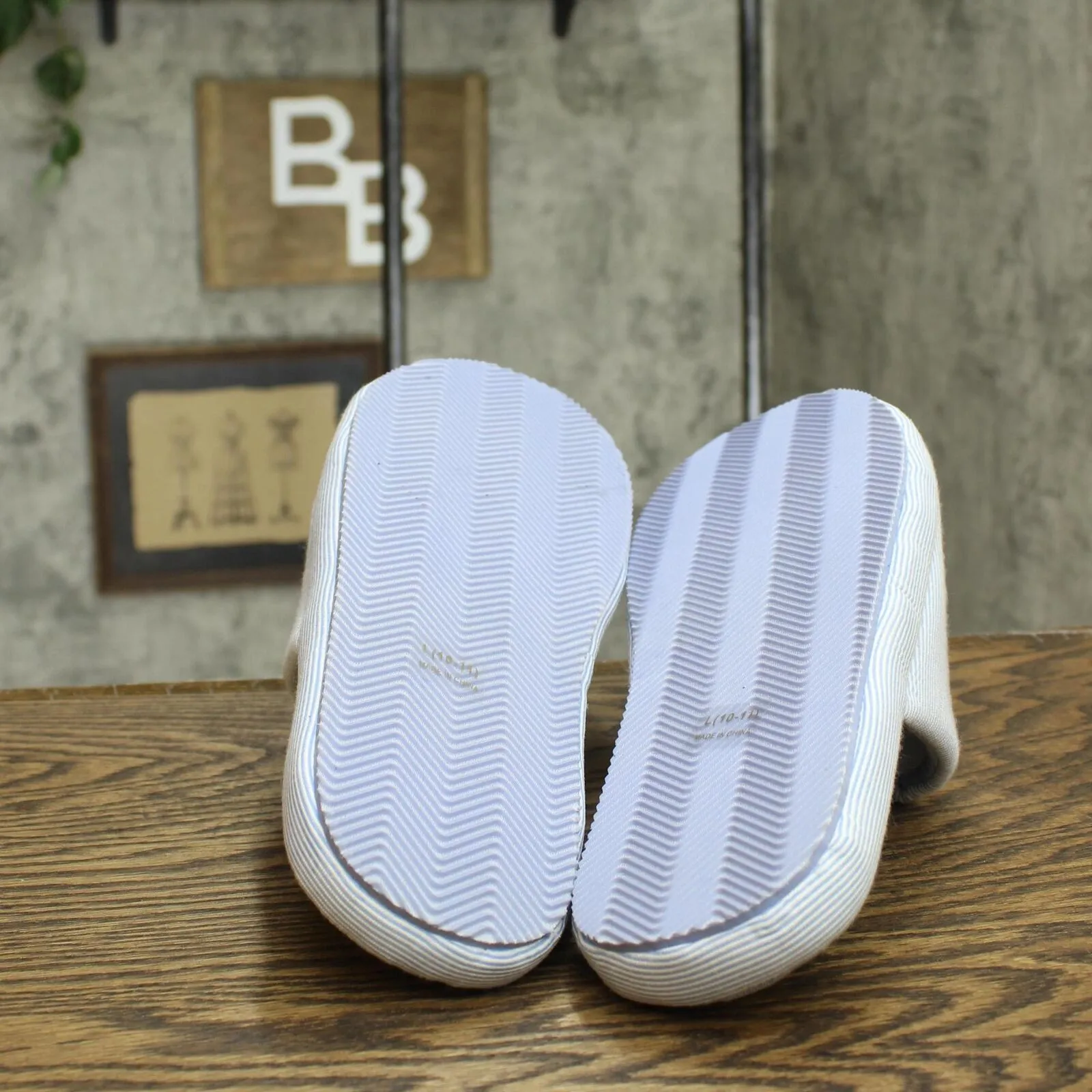 Club Room Men's Cushioned Bed Slides 100152616 Blue Pinstripe L