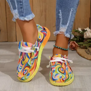 Colorful Canvas Flat Pumps