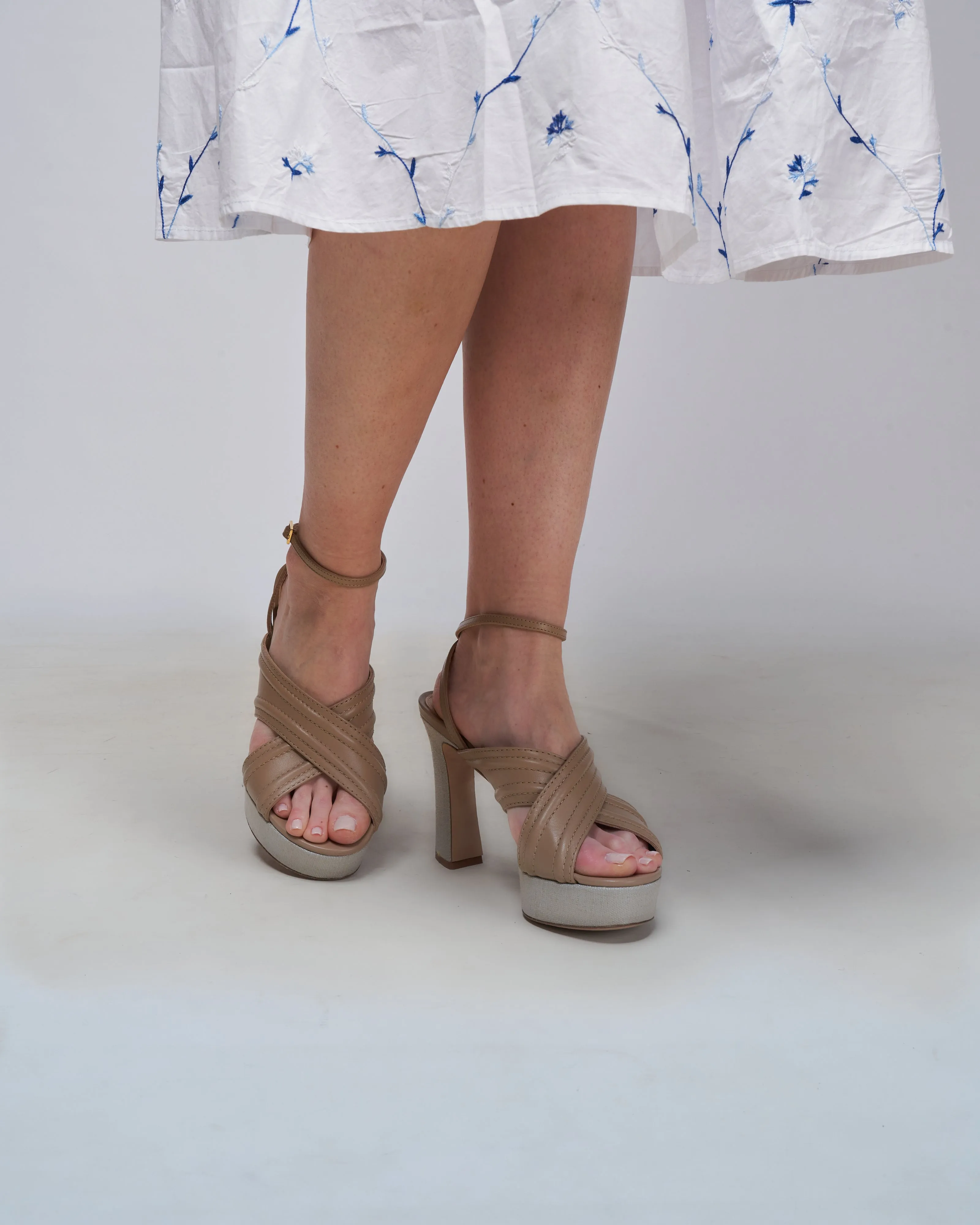 cristina 70 platform - natural/linen