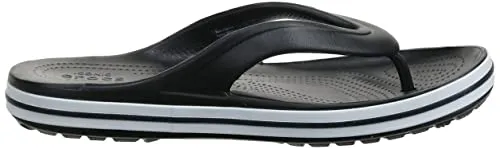 crocs Unisex Adult Bayaband Flip Black/White Slipper-7 Men/ 8 UK Women (M8W10) (205393-066)