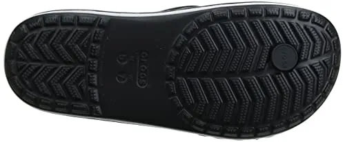 crocs Unisex Adult Bayaband Flip Black/White Slipper-7 Men/ 8 UK Women (M8W10) (205393-066)