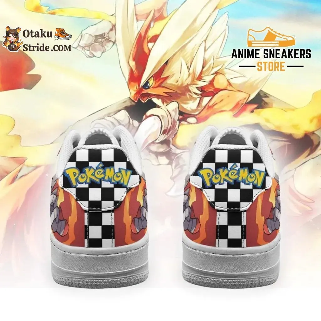 Custom Pokemon Blaziken Anime Checkerboard Shoes A classic anime twist