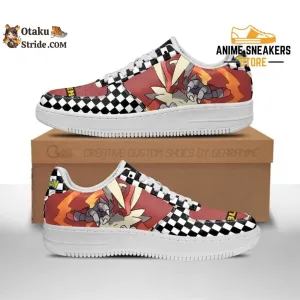 Custom Pokemon Blaziken Anime Checkerboard Shoes A classic anime twist