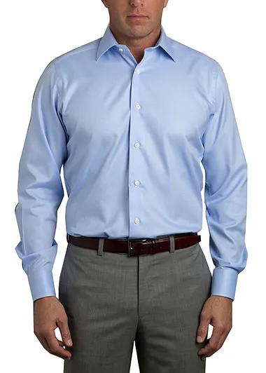 David Donahue Trim Fit Dress Shirt - Sky