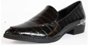 DEBBIE VEGAN LEATHER CROCODILE LOAFER