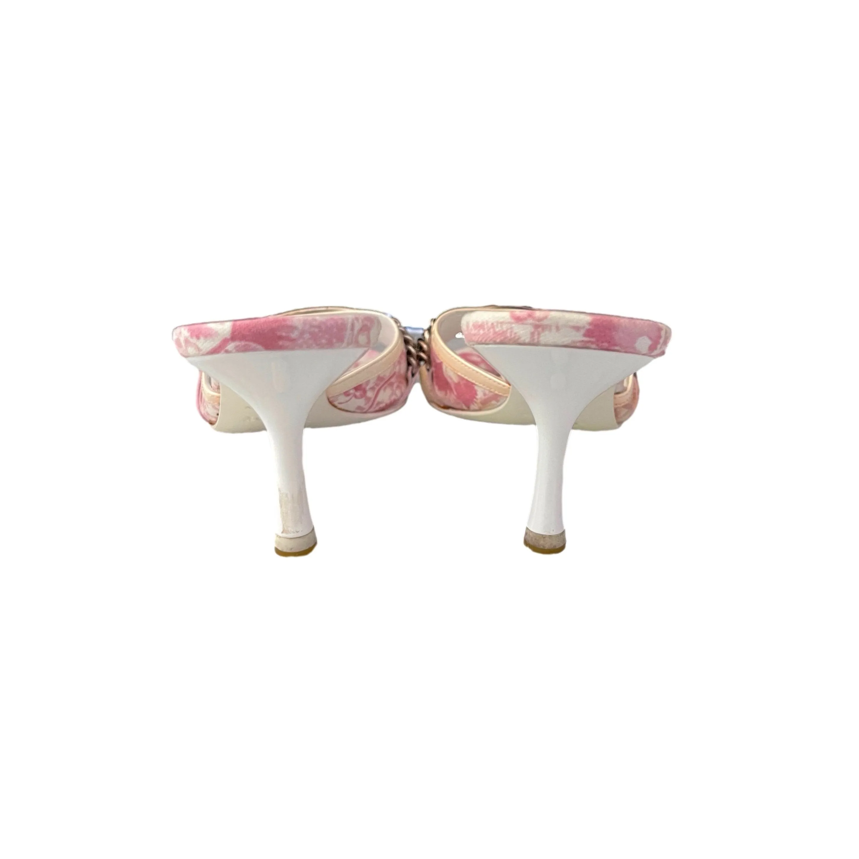Dior Pink Monogram Blossom Kitten Heels
