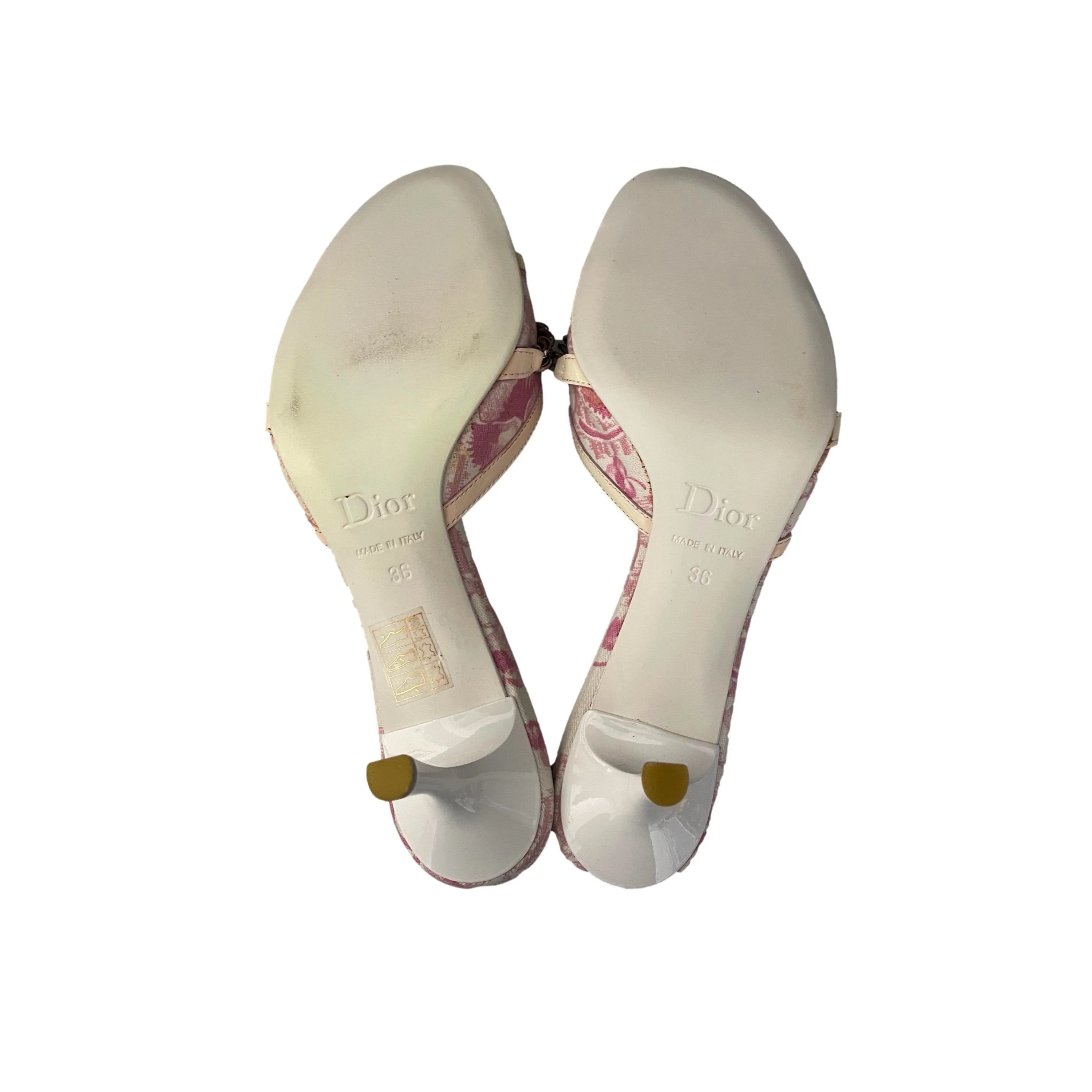 Dior Pink Monogram Blossom Kitten Heels