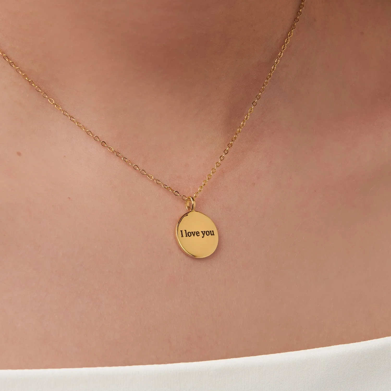 Disc Engravable Necklace