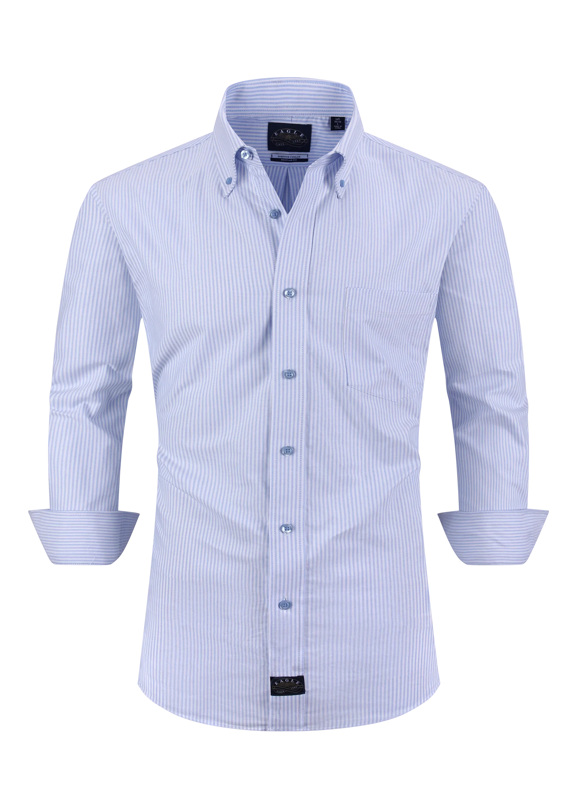 Eagle Stretch Neck Striped Oxford Shirt
