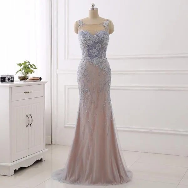 Elegance Mermaid Lavender Prom Dress
