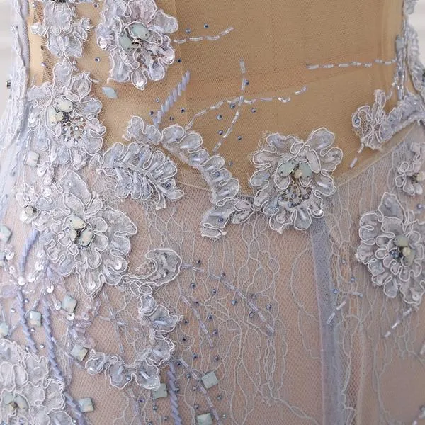 Elegance Mermaid Lavender Prom Dress