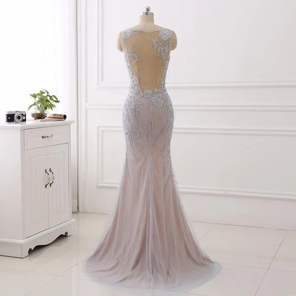 Elegance Mermaid Lavender Prom Dress