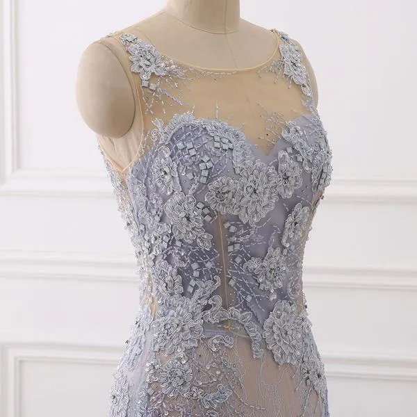 Elegance Mermaid Lavender Prom Dress