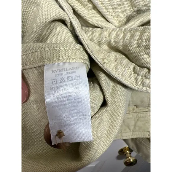 Everlane Button-down Cinch-able Utility Cargo Shirt Barn Chore Jacket Small 4/6