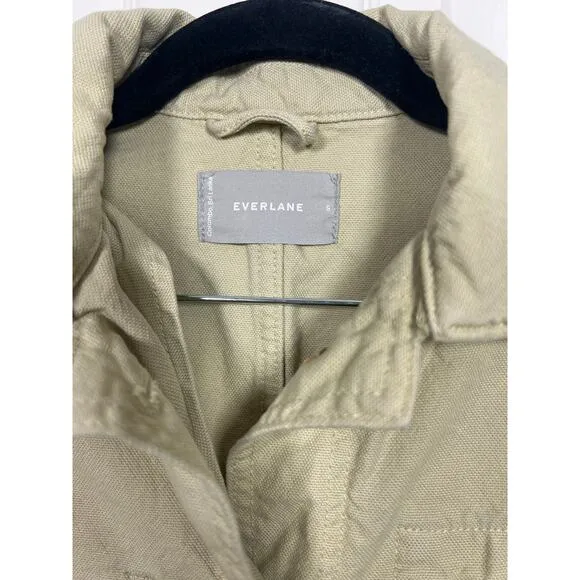 Everlane Button-down Cinch-able Utility Cargo Shirt Barn Chore Jacket Small 4/6
