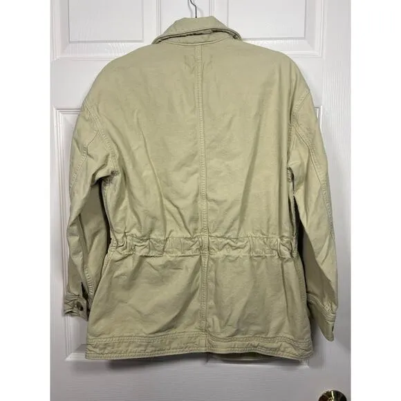 Everlane Button-down Cinch-able Utility Cargo Shirt Barn Chore Jacket Small 4/6