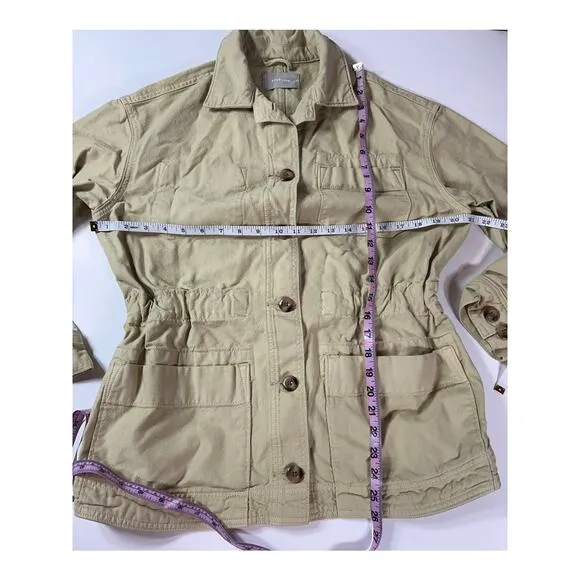 Everlane Button-down Cinch-able Utility Cargo Shirt Barn Chore Jacket Small 4/6