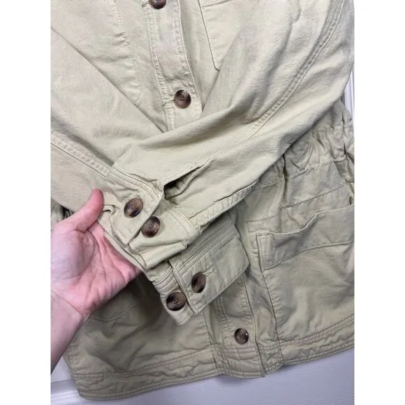 Everlane Button-down Cinch-able Utility Cargo Shirt Barn Chore Jacket Small 4/6