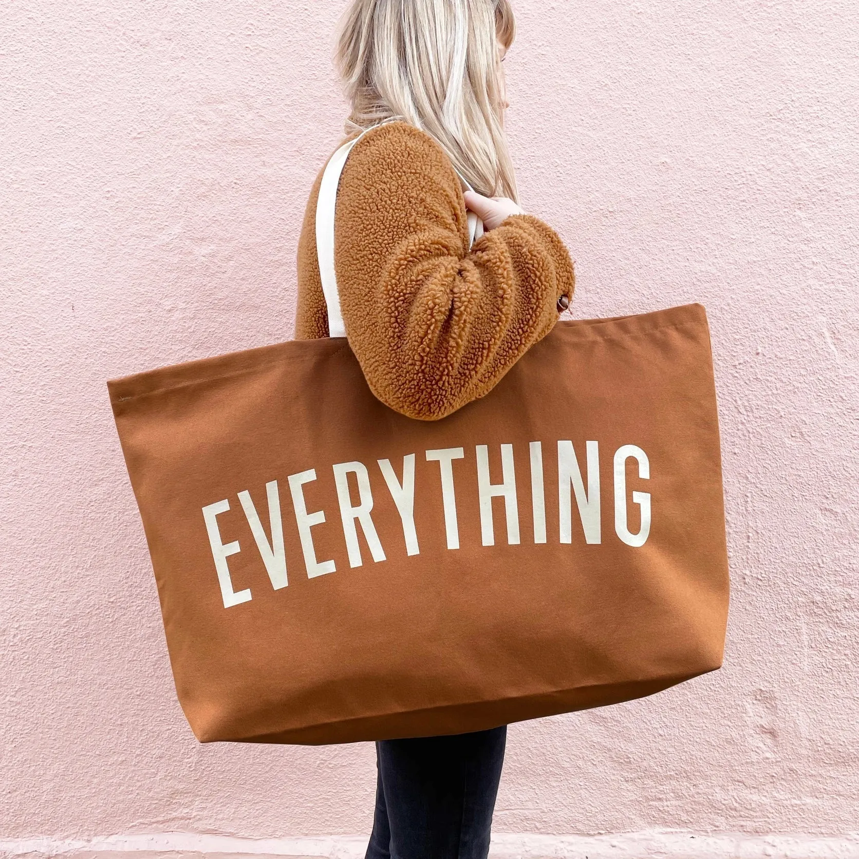 Everything - Tan REALLY Big Bag by Alphabet Bags