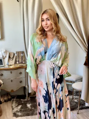Falguni Shane Peacock Optical Flora Long Dress