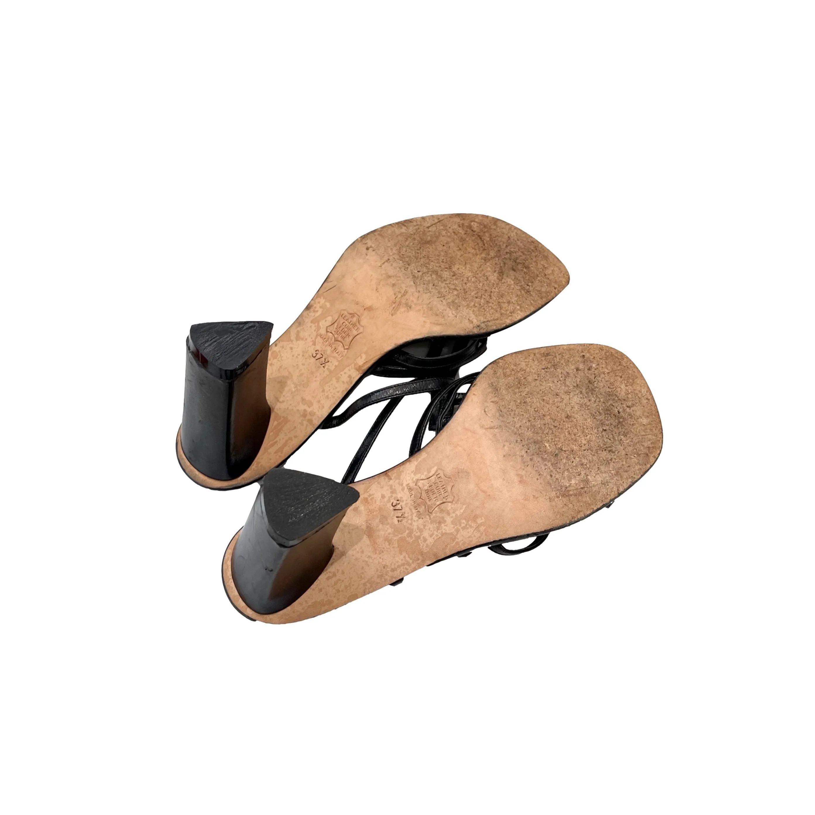 Fendi Brown Logo Heels