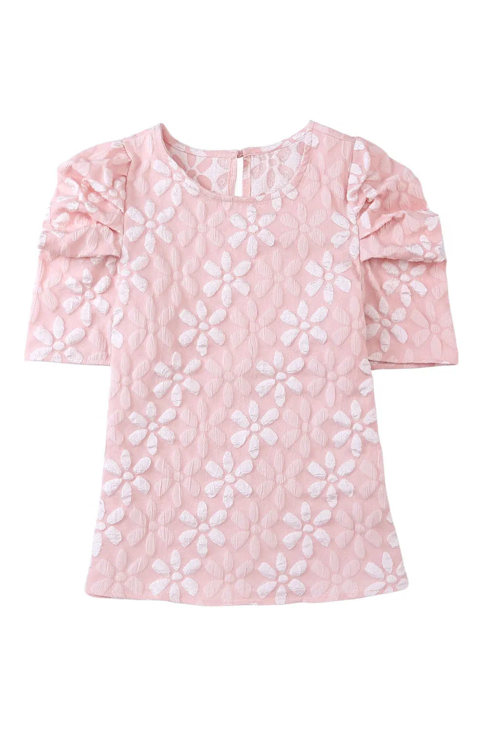 Floral Jacquard Sleeveless Mini Dress with Waist Tie