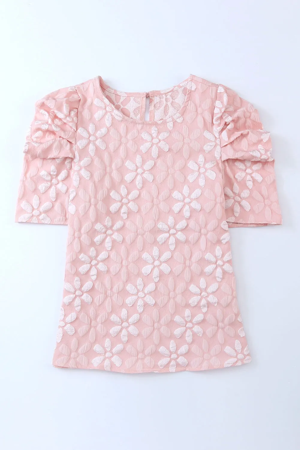 Floral Jacquard Sleeveless Mini Dress with Waist Tie