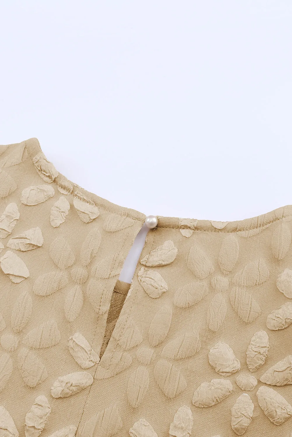 Floral Jacquard Sleeveless Mini Dress with Waist Tie