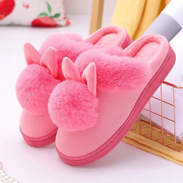 Fluffy Bunny Slippers