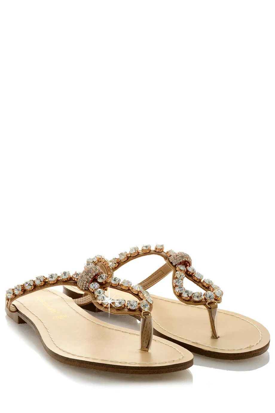 FRANCESCO MILANO ZANIA Crystal Embellished Sandals
