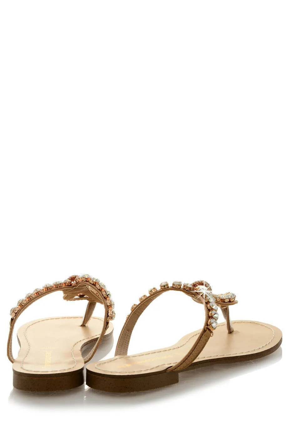 FRANCESCO MILANO ZANIA Crystal Embellished Sandals