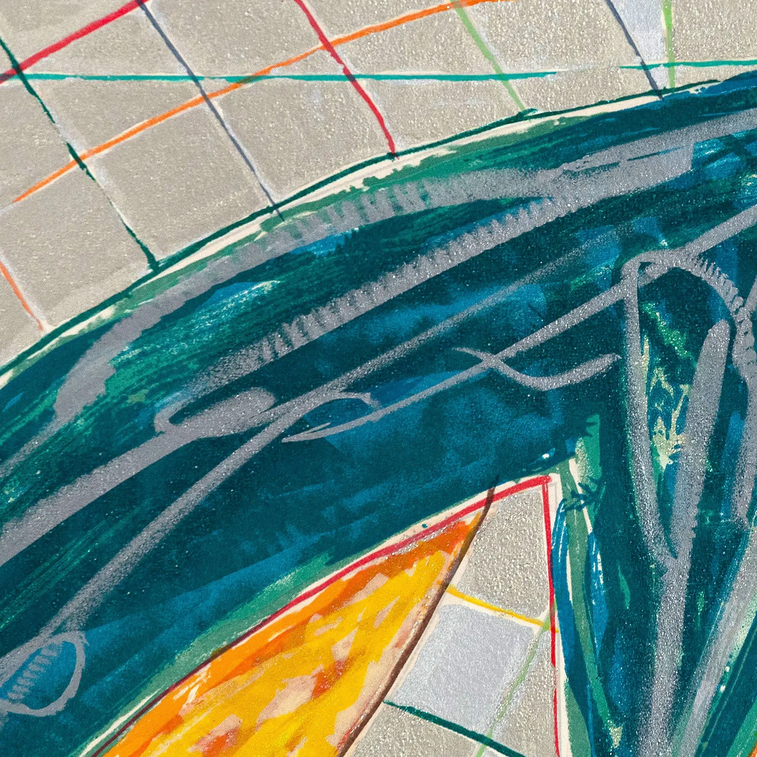 FRANK STELLA "POLAR CO-ORDINATES V" LITHOGRAPH, 1980