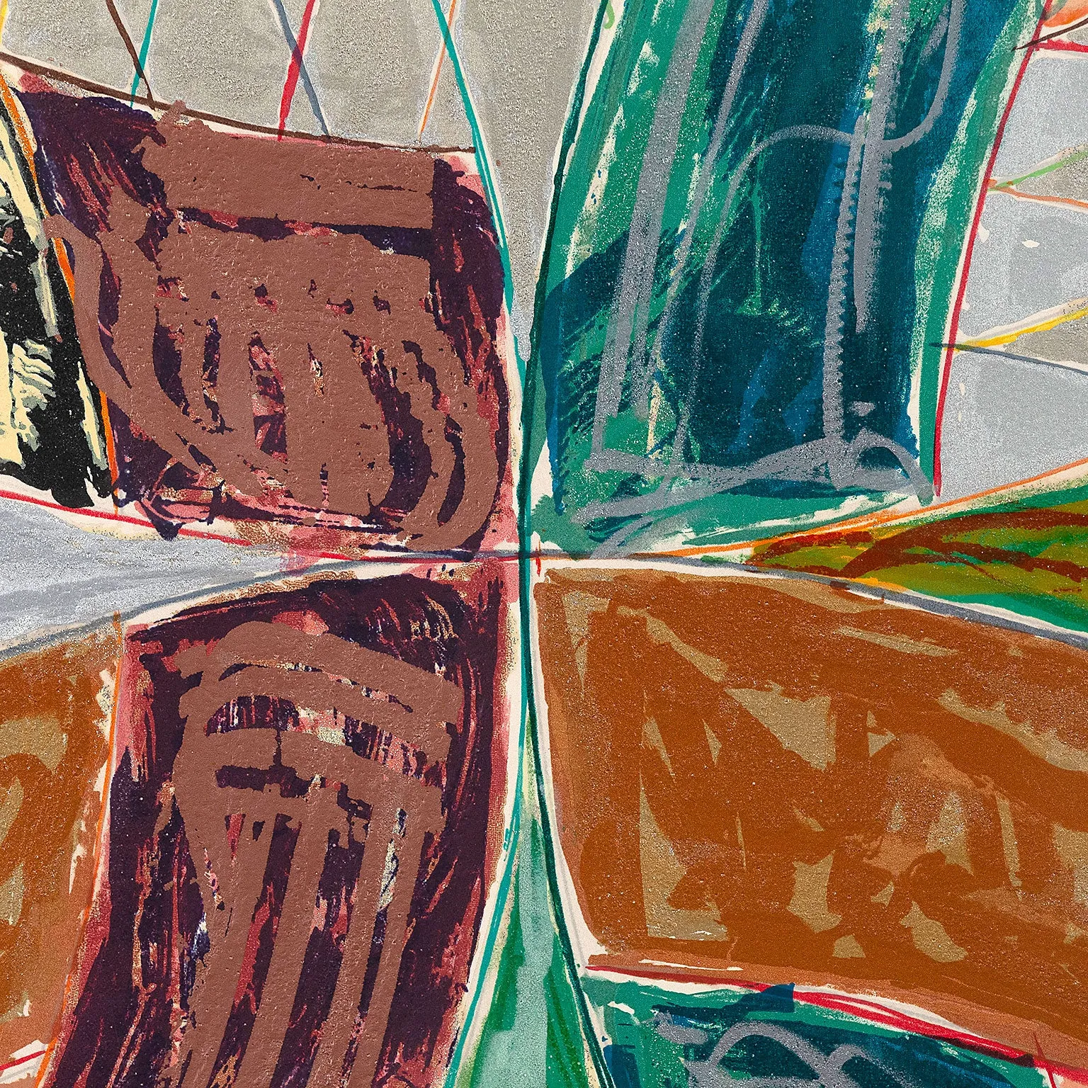 FRANK STELLA "POLAR CO-ORDINATES V" LITHOGRAPH, 1980