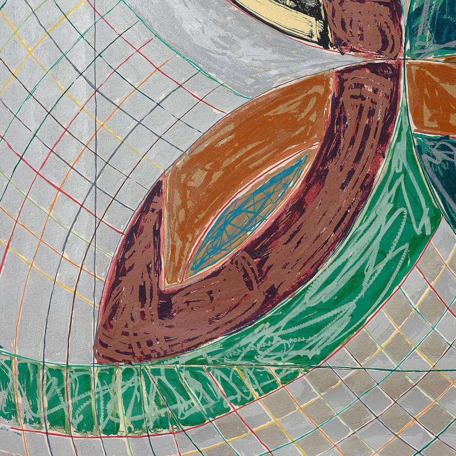 FRANK STELLA "POLAR CO-ORDINATES V" LITHOGRAPH, 1980