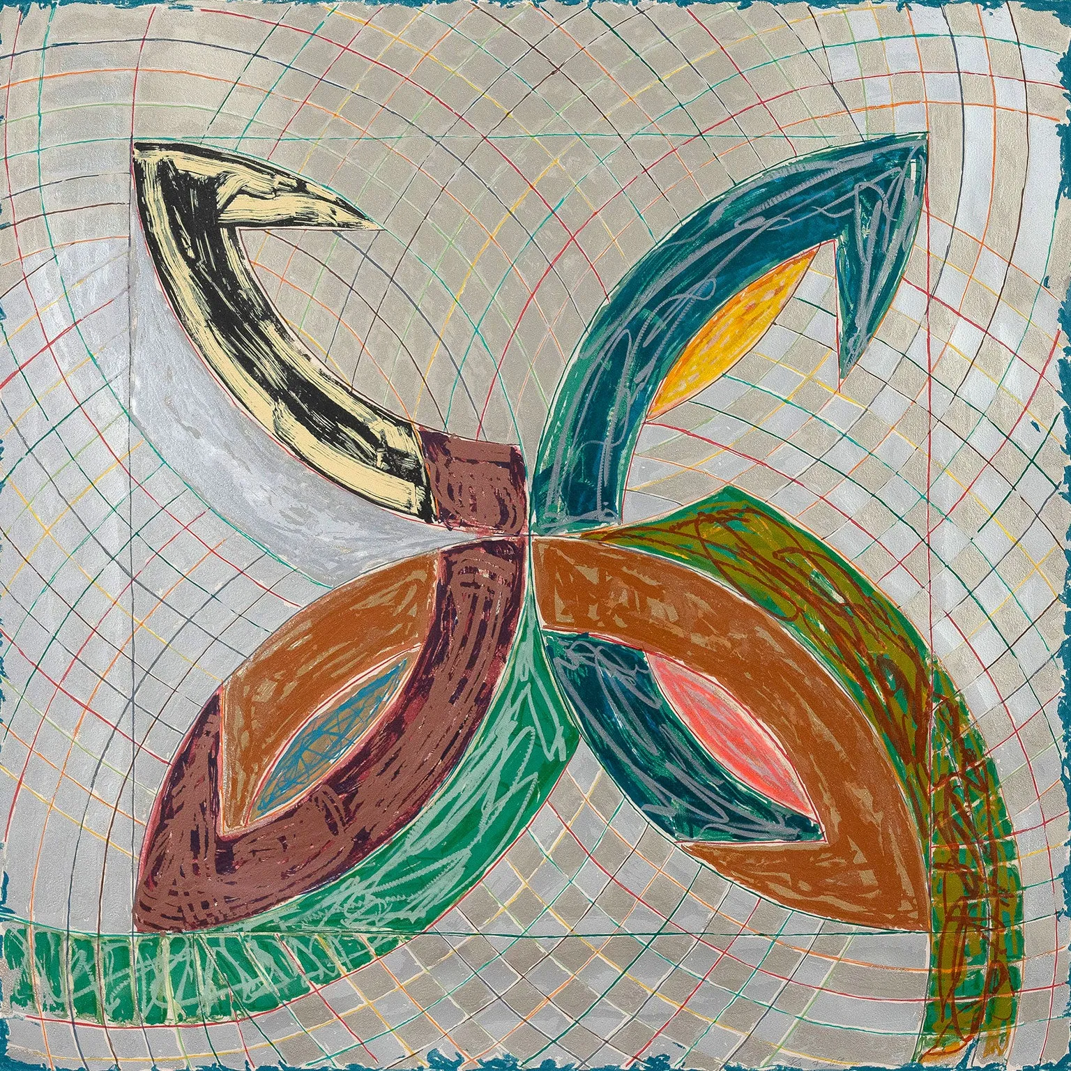 FRANK STELLA "POLAR CO-ORDINATES V" LITHOGRAPH, 1980