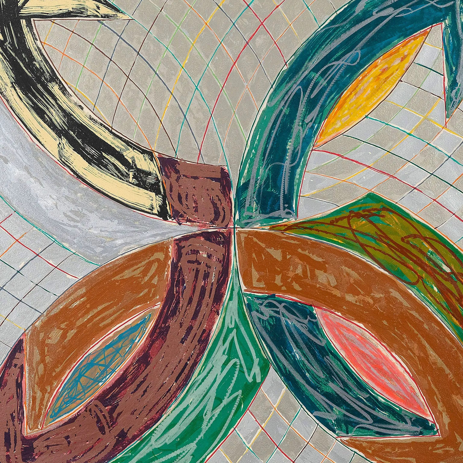 FRANK STELLA "POLAR CO-ORDINATES V" LITHOGRAPH, 1980