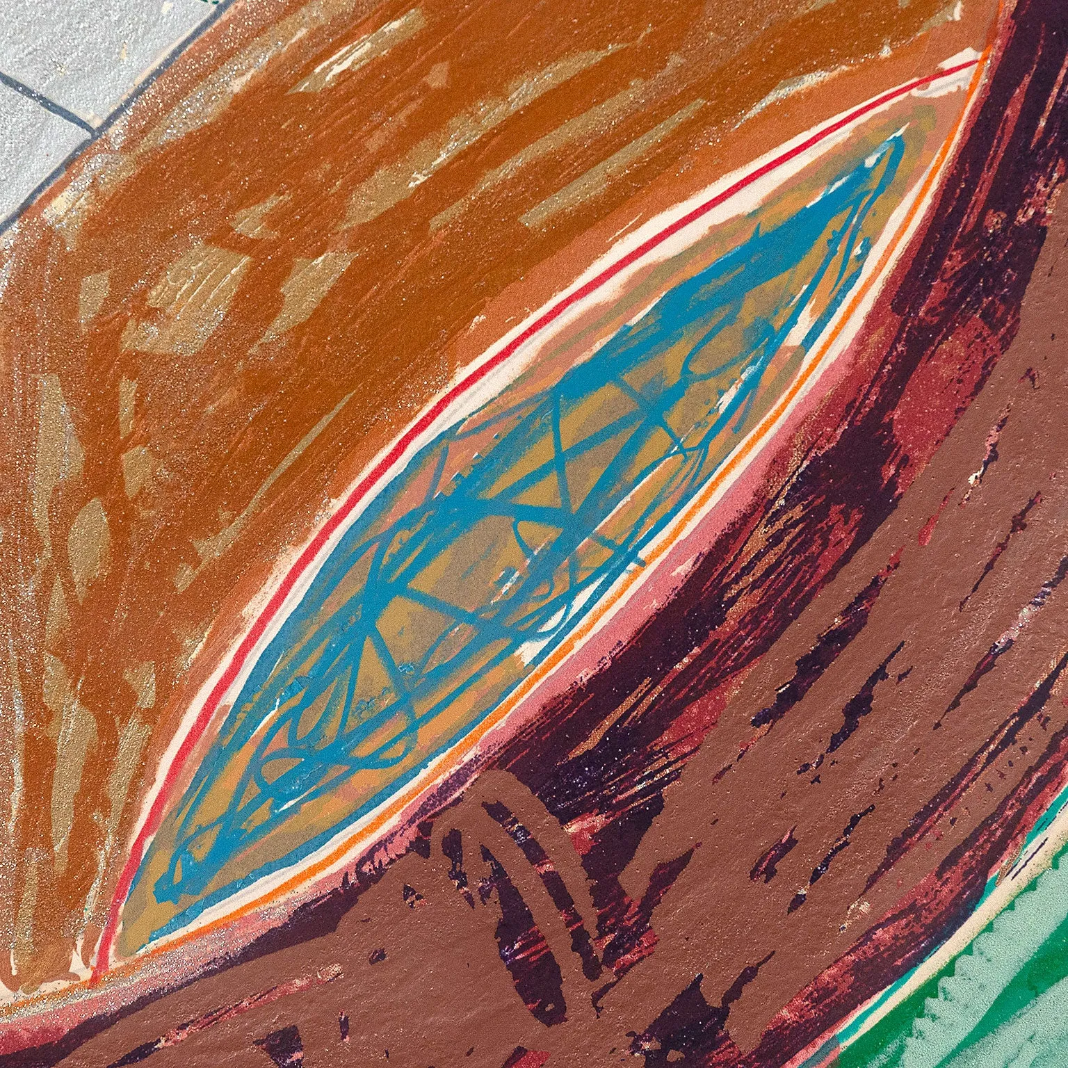 FRANK STELLA "POLAR CO-ORDINATES V" LITHOGRAPH, 1980