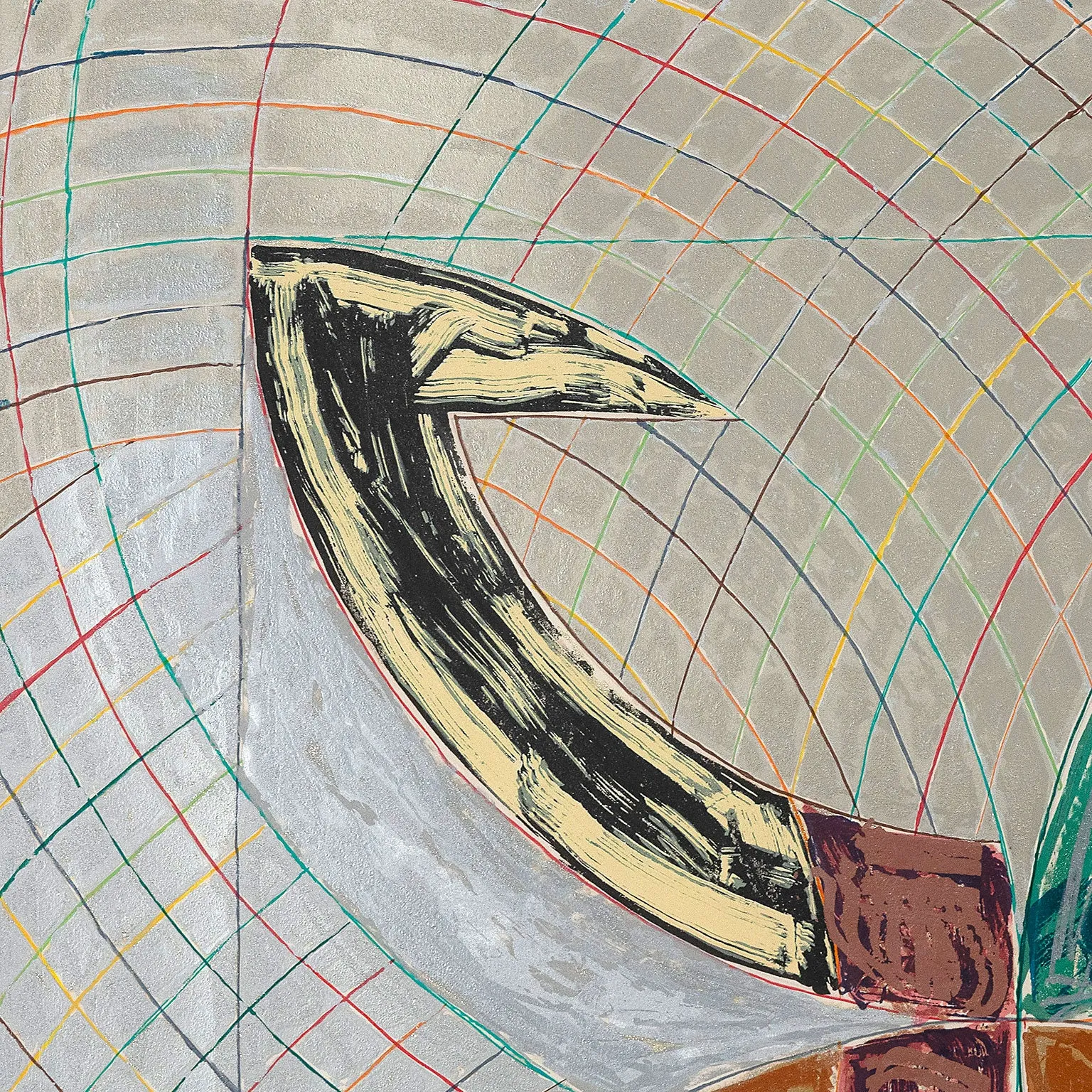 FRANK STELLA "POLAR CO-ORDINATES V" LITHOGRAPH, 1980