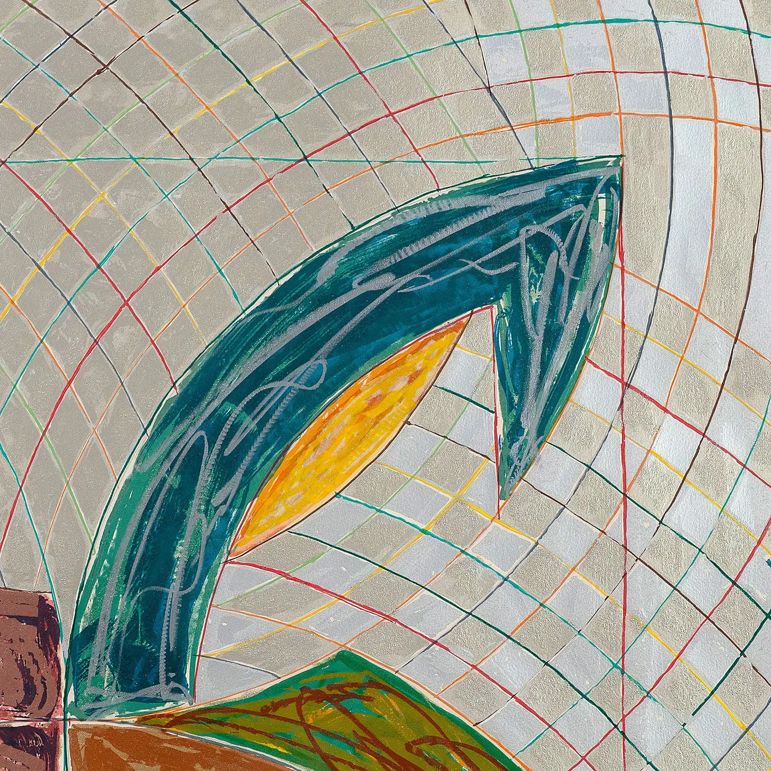 FRANK STELLA "POLAR CO-ORDINATES V" LITHOGRAPH, 1980
