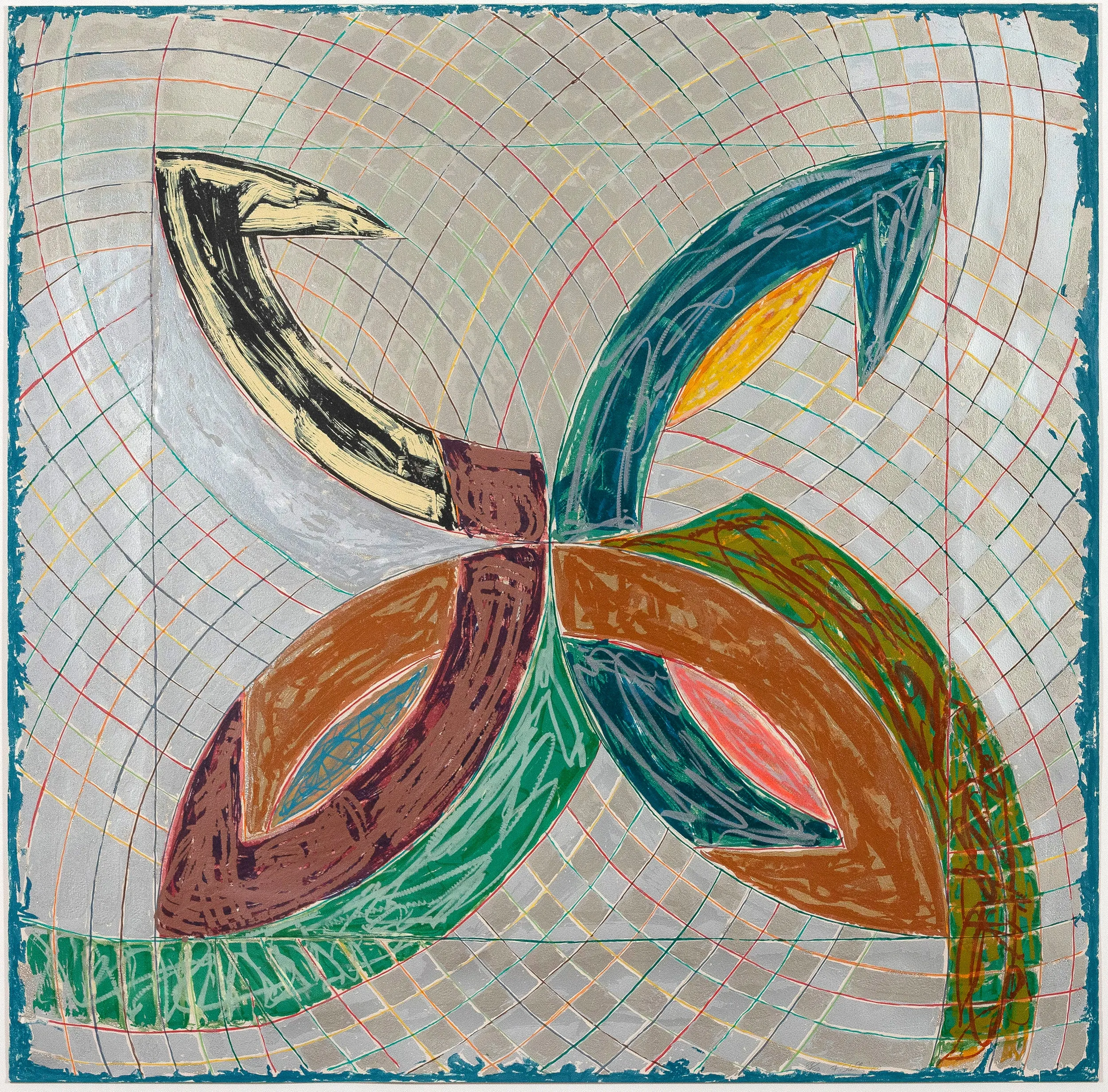 FRANK STELLA "POLAR CO-ORDINATES V" LITHOGRAPH, 1980
