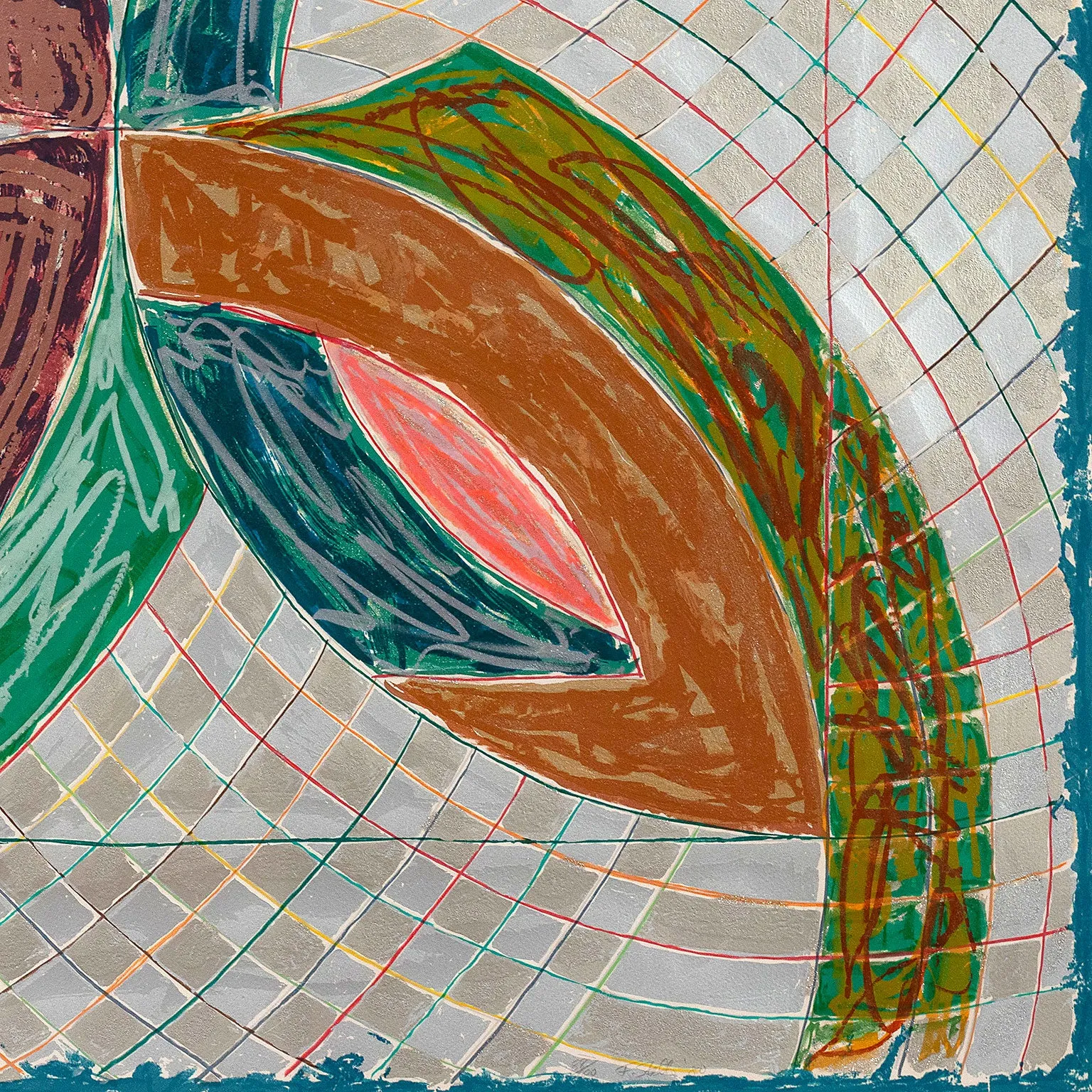 FRANK STELLA "POLAR CO-ORDINATES V" LITHOGRAPH, 1980