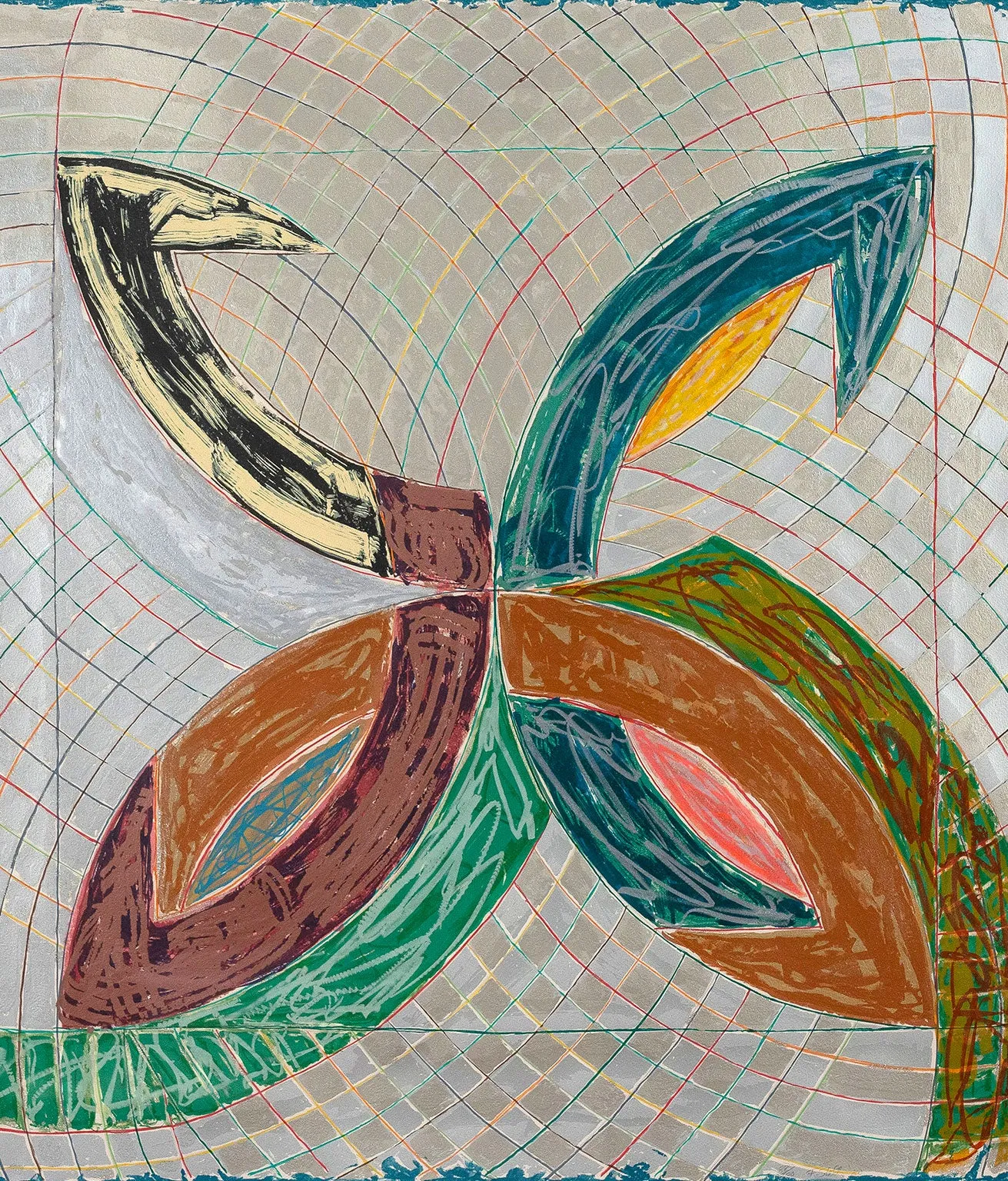 FRANK STELLA "POLAR CO-ORDINATES V" LITHOGRAPH, 1980