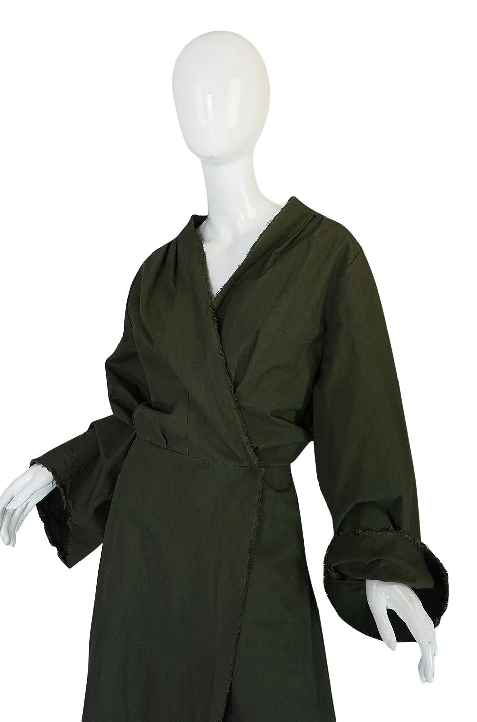 F/W 2016 Attico Collection Olive Khaki Canvas Coat