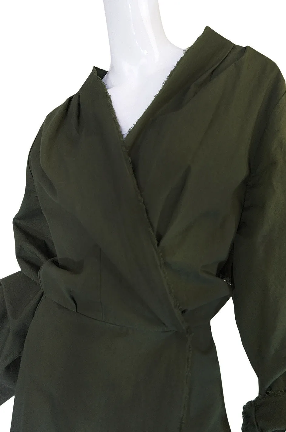 F/W 2016 Attico Collection Olive Khaki Canvas Coat