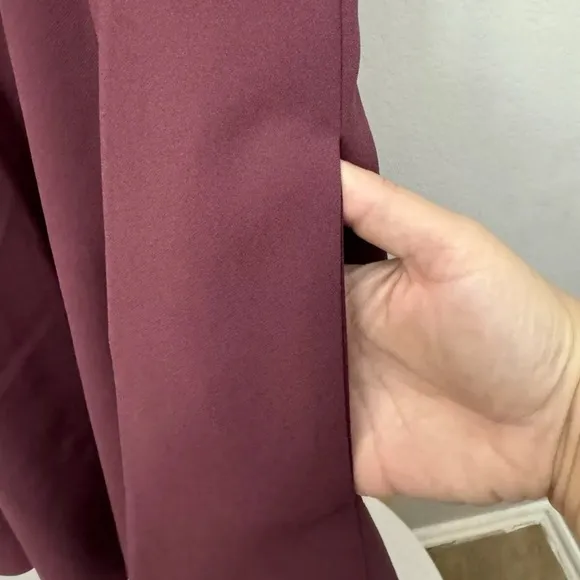 Gal Meets‎ Glam Womens Serena Dress Size 8 Plum Fit &amp; Flare Cap Sleeve Pockets