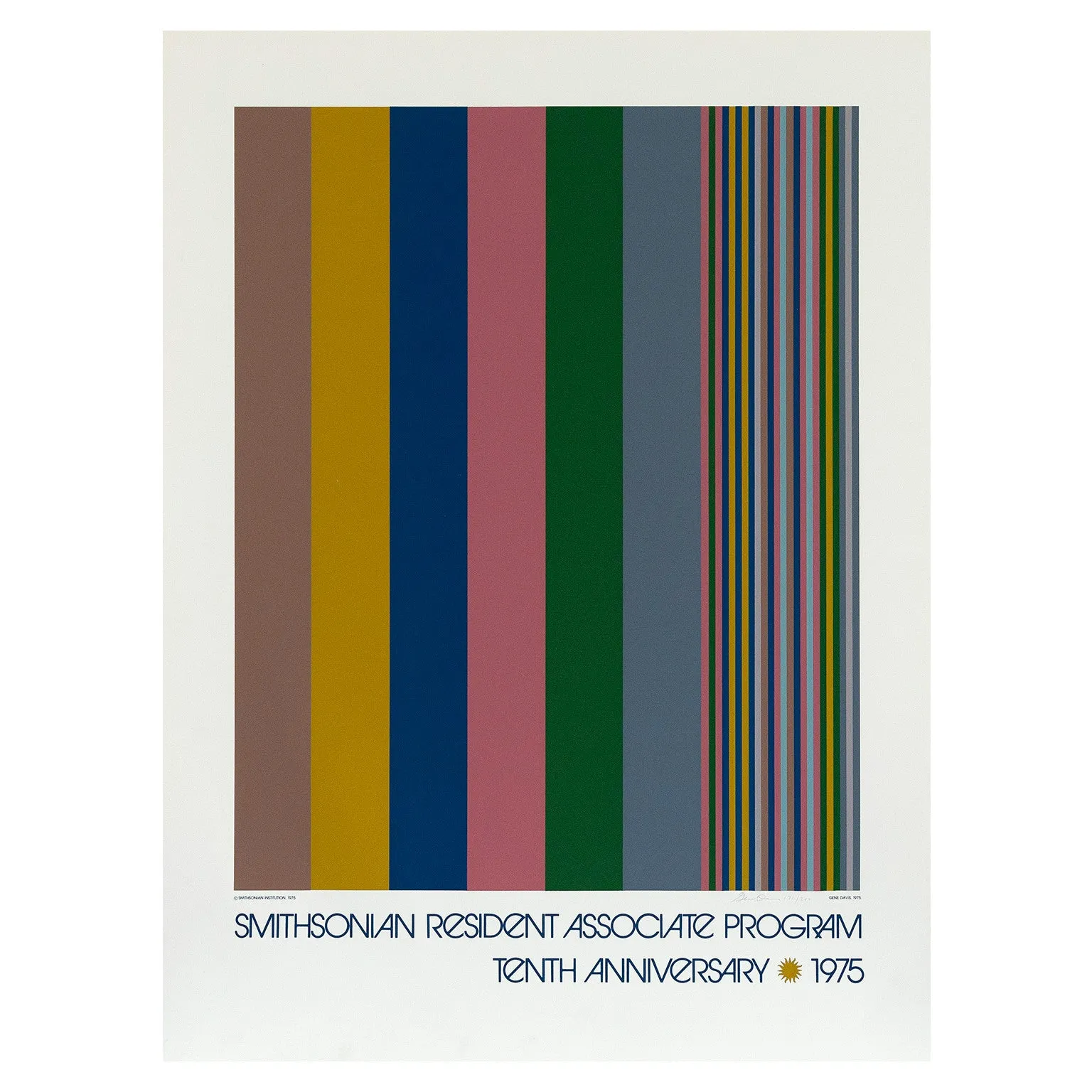 GENE DAVIS "SMITHSONIAN" SCREENPRINT, 1975