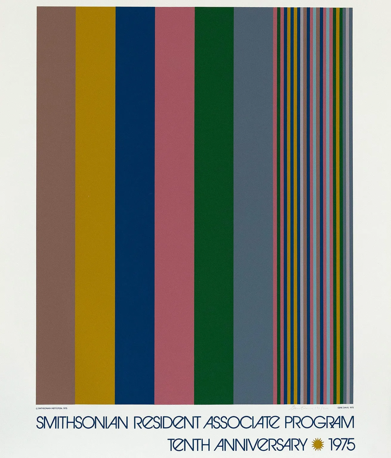 GENE DAVIS "SMITHSONIAN" SCREENPRINT, 1975