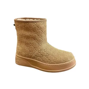 GG WOMEN’S BOOT GG SUEDE CANVAS BROWN