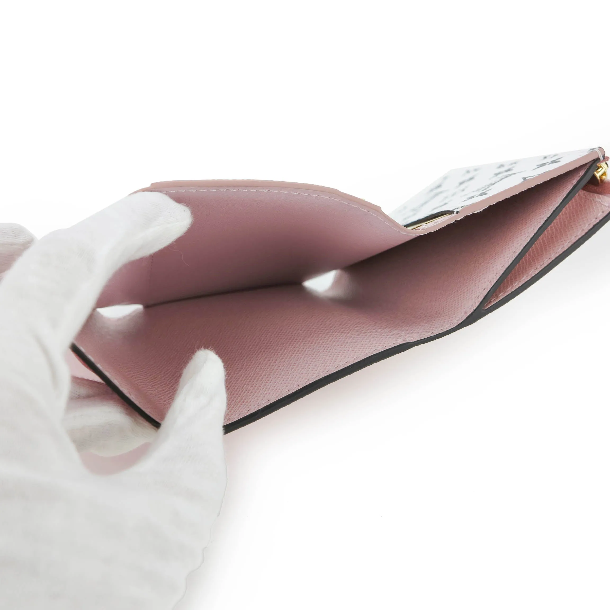 Giant Monogram Zoe Wallet in Red and Pink